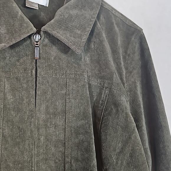 CJ Banks Green Full Zip Lightweight Jacket - Picture 2 of 7